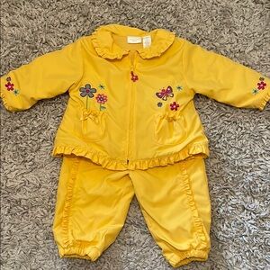 Second Step Infant Yellow Wind Breaker Set, Size 12M